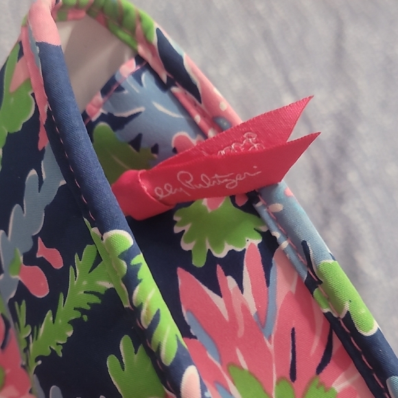 Lilly PULITZER Floral Pink Blue Waterproof Insulated Lunch Tote Bag Travel* - Picture 5 of 9